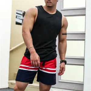 sleeveless t shirt vest bodybuilding daily fitness sleeveless for vacation gym tanks tops holiday men muscle vests comfy fashion